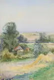 A cottage landscape Watercolour 26 x 18cm (10 x 7 in.) Provenance: W by Henry John Sylvester Stannard, Watercolour, offered Dec 2021