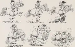 Well- It Was Almost a Clear Round by Norman Thelwell, Pen and ink, sold Dec 2021