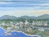 Aldrich Landing by Maxwell Mays, Gouache, offered Dec 2021