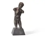 A terracotta figure of 'a standing male youth' by Karin Jonzen, sculpture, sold Dec 2021