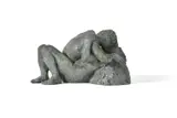 THE LOVERS' With a 'verdigris' glaze13.5cm high, 26cm wideIllustrated in Karin Jonzen: Sculptor, published Bachman and Turner, 1976, plate 49 by Karin Jonzen, sculpture, sold Dec 2021