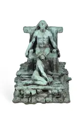 20TH CENTURY Seated male figure above nude woman at his feet, cast signature 'Stephan Sinding in by Stephan Sinding, BRONZE, offered Dec 2021