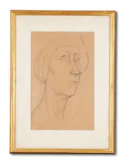 Portrait of edith sitwell by Nina Hamnett, oil, sold Nov 2021