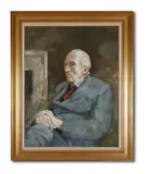 Portrait of sir sacheverell sitwell by Anthony Morris, Oil on canvasSigned, sold Nov 2021