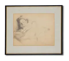 Sleeping boy by Pavel Tchelitchew, Pencil, sold Nov 2021