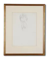 Study of sacheverell sitwell by Wyndham Lewis, 1922, print (other), sold Nov 2021