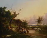 A Gypsy Camp Oil by William Shayer Snr., Oil on canvas, sold Oct 2021