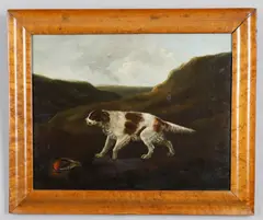Springer or Setter Spaniel by J. Freeman, Oil on canvas, sold Oct 2021