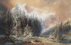 Val des Ormonds by Percival Skelton, 1867, watercolor, offered Oct 2021