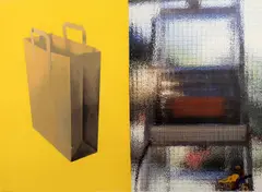 Wire Glass and Carrier Bag, 1996 by Tim Mara, Screenprint & lithograph, offered Oct 2021
