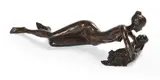 Mother and child by Benson Landes, bronze, offered Oct 2021