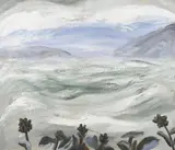 Landscape Under Snow, Eigg Oil on canvas 74 x 83.5cm (29 x 32¾ in.)Painted in circa 1950s by Winifred Nicholson, Oil on canvas, sold Oct 2021