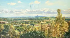 South Downs from Tillington by Claude Muncaster, oil, offered Oct 2021