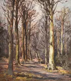 Wooded LandscapeOil on boardSigned (lower right)46 x 39.5cm (18 x 15½ in.) Provenance:Property from a Private English Collector by Joseph Frederick Percy Rendall, oil, sold Oct 2021