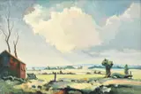 Essex Landscape by Walter James Steggles, 1930, oil, sold Oct 2021
