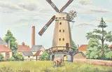 Upminster Mill by Lilian Hawthorn, oil, sold Oct 2021