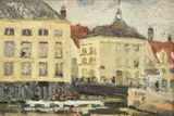 Canal in Bruges by Hayley Lever, oil, sold Oct 2021