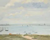 Seascape by Jean Marchand, oil, sold Oct 2021