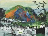 Garn Fechan from Garn Fawr by John Piper, 1985, Oil on boardSigned titled and dated, sold Oct 2021