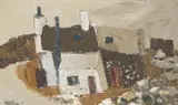 Tyddyn Sir Fon by Gwilym Prichard, oil, sold Oct 2021