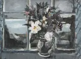 Still Life on a Window Sill by Rowland Suddaby, 1945, oil, sold Oct 2021