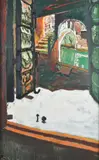 Fenice Hotel by John Bratby, oil, offered Oct 2021