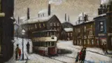 Snow scene with tramOil on boardSigned (lower right); titled (verso)12 x 20cm (4½ x 7¾ in.)Provenance:The Selwyn Demmy Collection by Arthur Delaney, oil, sold Oct 2021
