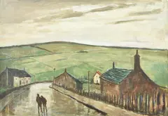 Moors Landscape by Tom Malone, Oil on board, sold Oct 2021