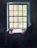 Window at Newbridge by Hector McDonnell, 1980, oil, sold Oct 2021