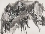 The Journalist by Tracy Sugarman, Gouache, offered Oct 2021