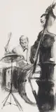 The Singer by Tracy Sugarman, watercolour, offered Oct 2021