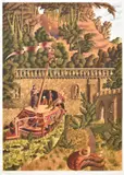 The Barge of Fools by Simon Palmer, watercolour, sold Oct 2021