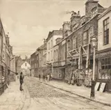 Duke Street, Old ChelseaInk by Henry and Walter Greaves, 1872, watercolour and wash, sold Oct 2021