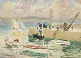 West Pier, St by Hayley Lever, 1905, watercolor, sold Oct 2021