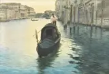 Venetian scene by Alberto Prosdocimi, Watercolour, sold Oct 2021