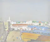 Port Scene, North AfricaPencil and coloured chalks20 x 23cm (7¾ x 9 in.)Together with two further sketches of North Africa, various sizes by Ethelbert White, drawing, sold Oct 2021