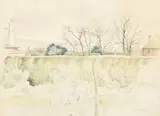 Thurleston by Gilbert Spencer, pencil, sold Oct 2021