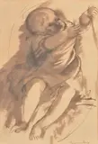 Study of a child by Bernard Meninsky, ink, sold Oct 2021