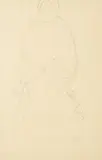Sitzende von Vorne by Gustav Klimt, Pencil on paper, sold Oct 2021