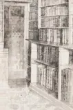 The Library Pen by Reginald Brill, ink and pencil, sold Oct 2021