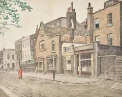A Chelsea Pensioner outside the Kings Head by Walter Greaves, print (other), sold Oct 2021
