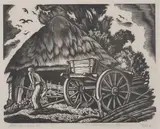 Threshing by Ethelbert White, pencil, sold Oct 2021