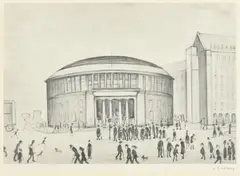 The Manchester Reference Library by L. S. Lowry, lithograph, sold Oct 2021