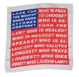 Untitled by Barbara Kruger, Screenprint in colours printed on cotton, sold Oct 2021