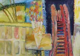 Untitled by Adrienne Blake, 1989, oil on canvas, sold Oct 2022