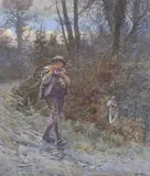 Returning Home by Henry Reynolds Steer, watercolour, sold Oct 2022