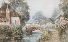 View at Gittesham by Walter H. Sweet, watercolour, sold Oct 2022