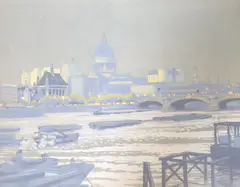 London' lithograph 42 x 53cm by Walter Spradbery, lithograph, sold Oct 2022