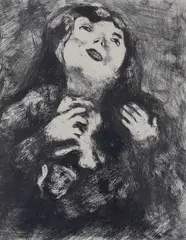 Jeune Veuve by Marc Chagall, lithograph, sold Oct 2022