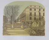 The Neptune Statue (2), Cheltenham by Robert Tavener, linocut, sold Oct 2022
